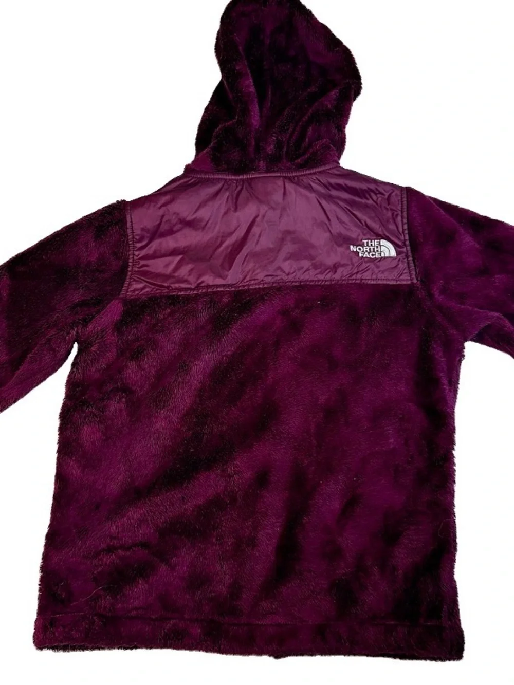 The North Face Girls S 7/8 Purple Hooded Full Zip Jacket w/ Pockets